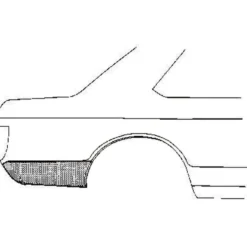 Coin d'aile arrière droite pour Opel Manta A (1970-1975)