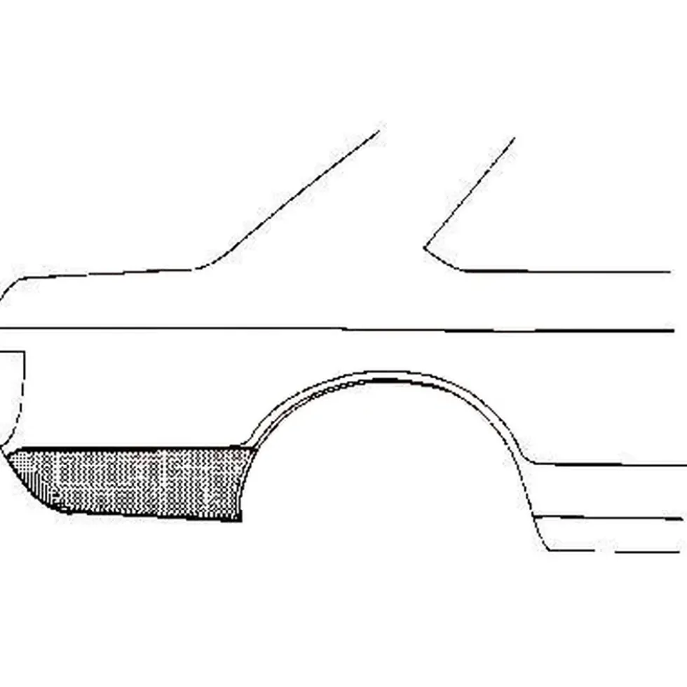 Coin d'aile arrière droite pour Opel Manta A (1970-1975)