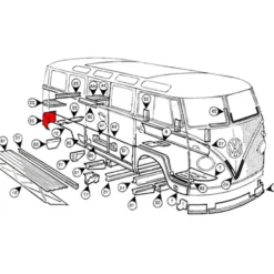 Coin d'aile arrière droite pour VOLKSWAGEN Combi Split Brazil (1957-1975)