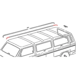 Coin de baguette sur arrête de toit pour VOLKSWAGEN Transporter T25 (05/1979 -07/1992)