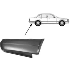 Coin de bas d'aile arrière droit pour BMW Série 3 E30 phase 1 (-08/1987) - côté passager
