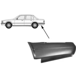 Coin de bas d'aile arrière gauche pour BMW Série 3 E30 phase 1 (-08/1987) - côté conducteur