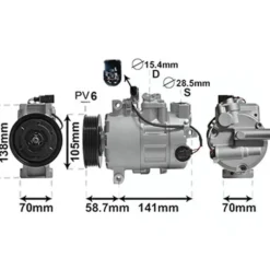 Compresseur de climatisation pour Audi A4 (B6) jusque ->2006