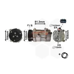 Compresseur de climatisation sans échange pour Volkswagen Golf 4 Cabriolet