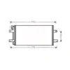 Condenseur de climatisation pour VW Transporter T4 en 645x308mm