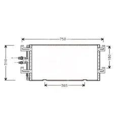 Condenseur de climatisation pour VW Transporter T4 en 680x310mm