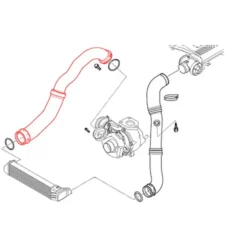 Conduite d'air entre turbo et intercooler pour BMW E46