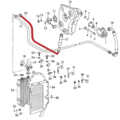 Conduite de retour d'huile sur radiateur d'huile pour Porsche 911 type F 2.4S (1972)