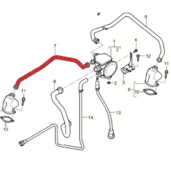 Conduite de séparateur d'huile cylindre 1, 2 et 3 pour Porsche 997 ph 1 (2005-2008)