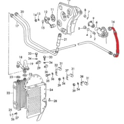 Conduite d'huile sur support de filtre à huile pour Porsche 911 type F 2,4S (1972)
