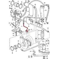 Conduite d'huile sur turbo pour Porsche 911 type 964 Turbo (1991-1992)