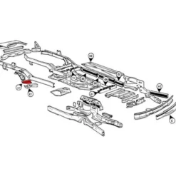 Cornière simple arrière droite pour VOLKSWAGEN Combi Bay Window (1968-1979)