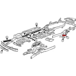 Cornière simple arrière gauche pour VOLKSWAGEN Combi Bay Window (1968-1979)