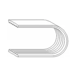 Courroie d'accessoires pour Audi A3 (8P) 1.6 FSi sans climatiseur