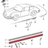 Couvre bas de caisse droit pour Porsche 911 Turbo type 930 3.3 (1978-1989)