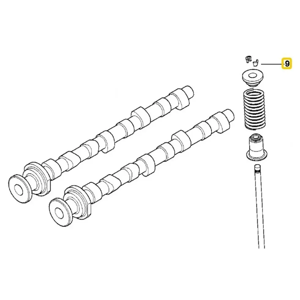 Demi segment d'arrêt de soupape Febi pour Bmw z3 E36 (04/1995-06/2002)