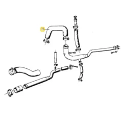 Durite d'eau entre pompe à eau et tuyau de retour pour BMW Série 5 E12 520i (-09/1975) - moteur M10