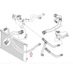 Durite d'eau entre radiateur et vase d'expansion pour BMW E60/E61 Diesel