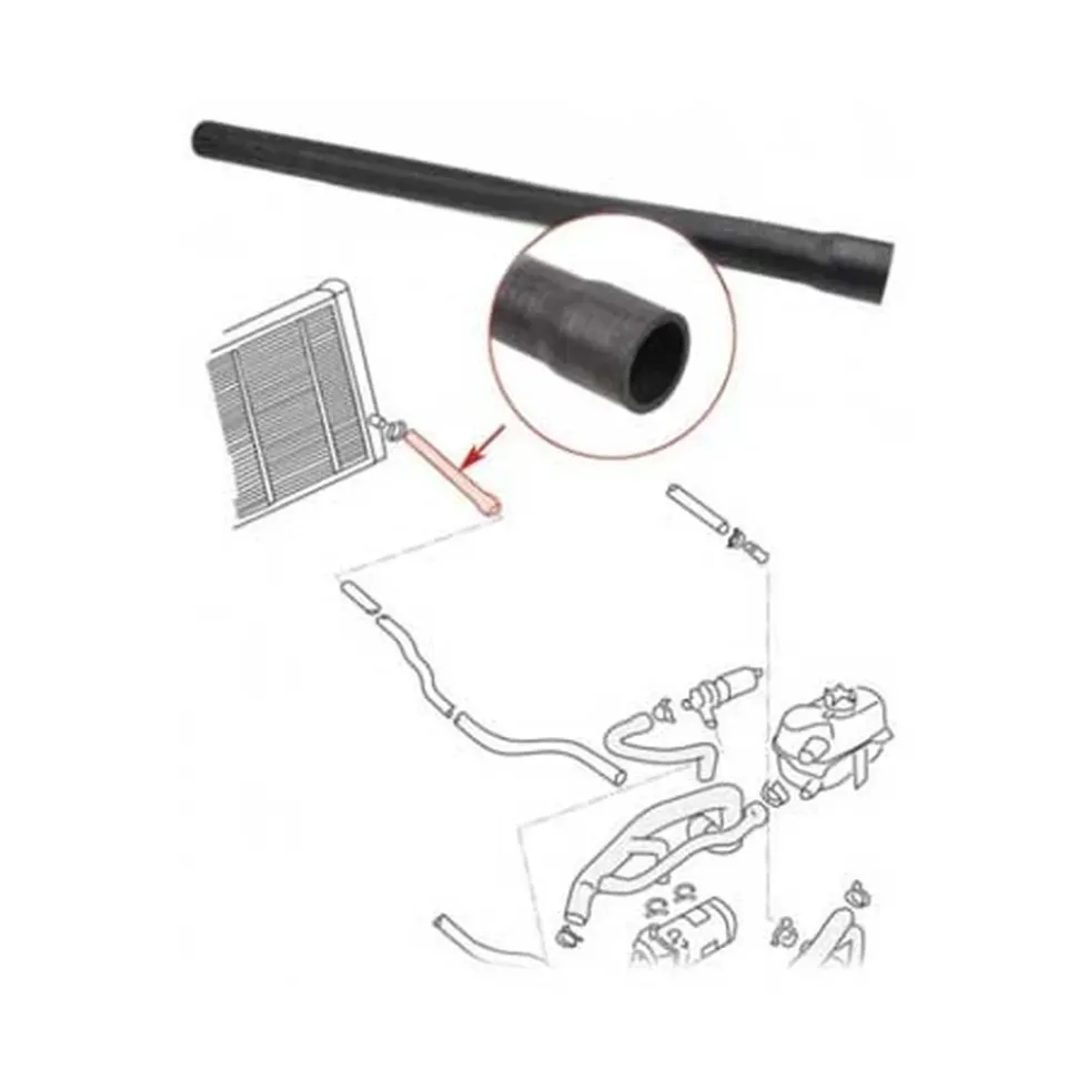 Durite d'eau entre radiateur et tuyau aller pour VW Transporter T25 de 1985 à 1992
