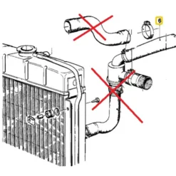 Durite d'eau supérieure pour Bmw Série 5 E12 (02/1972-06/1981)