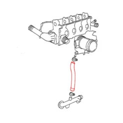 Durite d'eau sur raccord pour BMW E34 jusqu'au ->07/94
