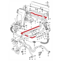 Durite de reniflard d'huile sur bâche à huile pour Porsche 911 type 993 (1994-1995)