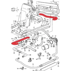 Durite de reniflard inférieure de réservoir d'huile pour Porsche 911 type 964