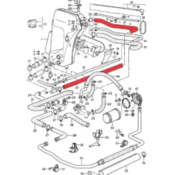 Durite de reniflard supérieure de réservoir d'huile pour Porsche 911 type 964