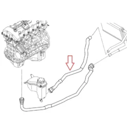 Durite de retour d'eau sur radiateur de chauffage pour BMW série 1 E81-E82-E87-E88 Essence