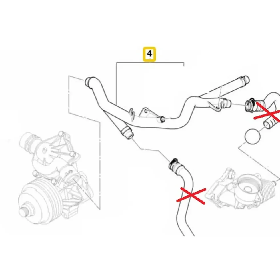 Durite de retour d'eau Vaico pour Bmw x5 E53 (10/2003-09/2006) - Phase 2