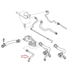 Durite de retour de pompe à eau pour BMW E60/E61 8 cylindres