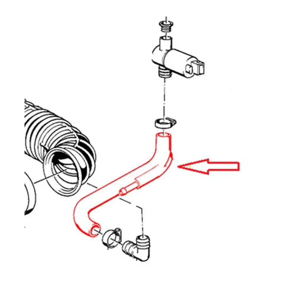 Durite de régulateur de ralenti et d'eau pour BMW E34 ->09/91