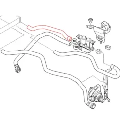 Durite entre soupape d'eau et radiateur de chauffage gauche pour BMW X5