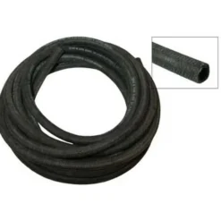 Durite 12 mm tressée toile noire - au mètre
