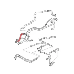 Durite principale de pipe d'eau pour Porsche 996 3.6 Carrera 2 (2002-2005)