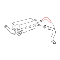 Durite sur pipe de raccord d'eau pour BMW E34 09/91 ->