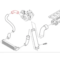 Durite sur turbo vers échangeur pour Bmw Série 7 E38 (12/1997-12/1999) - M57