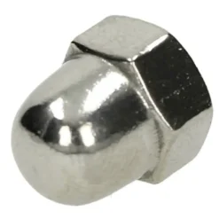 Ecrou Chromé borgne à dôme diamètre 6 mm
