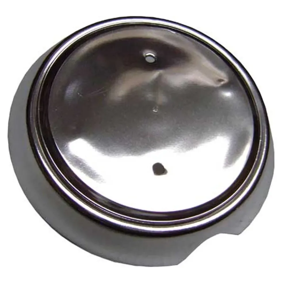 Embase chromée pour sigle de nez de capot avant pour Karmann-Ghia 63 ->74