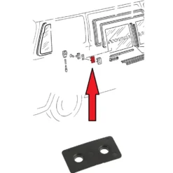 Embase extérieure sur fixation de vitre coulissante pour Combi VW Bay Window