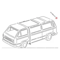 Embase sur tuyau d'évacuation d'eau pour VOLKSWAGEN Transporter T25 (05/1979-07/1992)