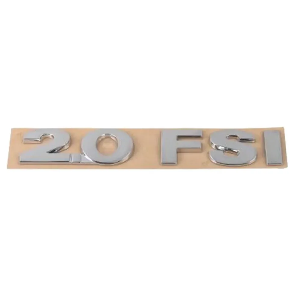 Emblème adhésif 2.0FSI chromé de coffre pour VW Golf 5 2.0 FSI (01/2004-11/2008)