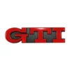 Emblème adhésif GTI rouge sur fond noir de face arrière pour VW Golf 3 GTI 16S et 16V (07/1995-08/1997)