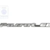 Emblème adhésif PASSAT CL chromé sur fond noir pour hayon et malle arrière de VW Passat B4 Berline et Variant CL (10/1993-12/1996)