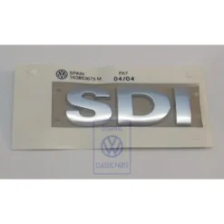 Emblème adhésif SDI chromé de coffre pour VW Golf 5 2.0 SDI (01/2004-06/2008)
