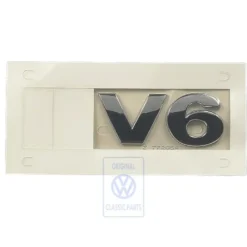 Emblème adhésif V6 chromé de cache moteur pour VW Golf 5 R32 (08/2005-06/2008)