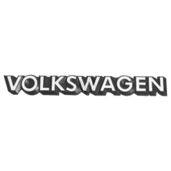 Emblème arrière VOLKSWAGEN blanc sur fond noir pour VW Golf 2 Jetta 2 et Polo 2 86C (10/1981-09/1990)