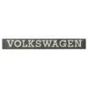 Emblème arrière VOLKSWAGEN chromé sur fond noir de coffre pour VW Polo 1 86C (04/1975-09/1981)