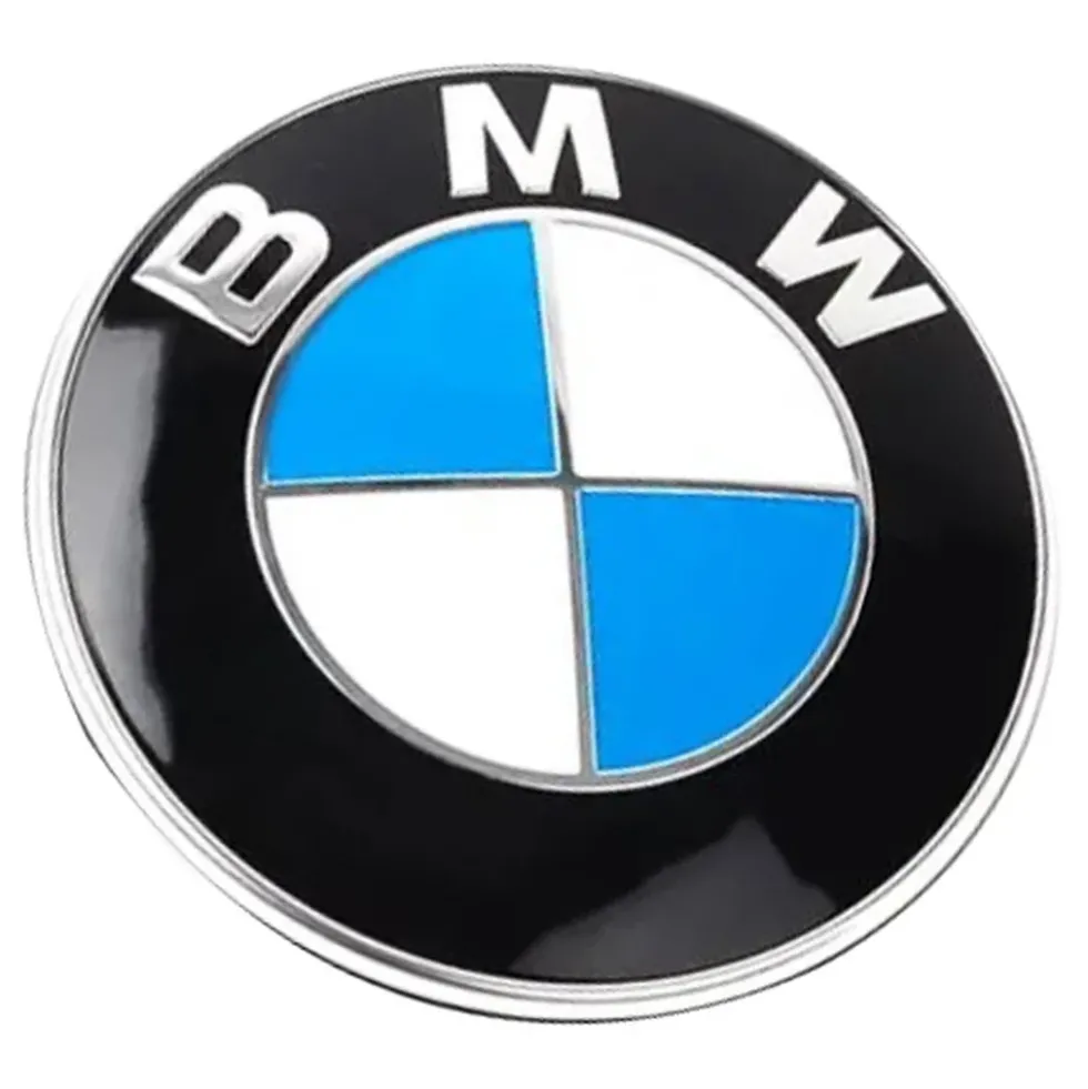 Emblème de malle arrière design plat avec logo BMW diamètre 82mm pour BMW Z4 E85 Roadster - pièce originale BMW