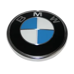 Emblème de malle arrière design bombé avec logo BMW diamètre 90mm pour BMW Série 02 E10 phase 2 et Série 3 E21 - pièce originale BMW